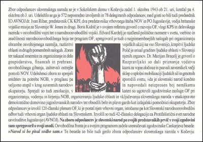 NAROD SI BO PISAL SODBO SAM - KOČEVJE 1943